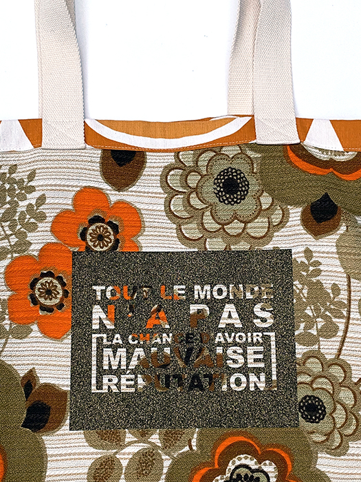 Sac à vrac tissu 100% coton motifs géométriques seventies