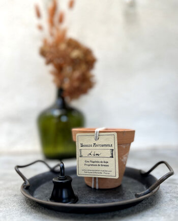 Bougie Artisanale [Pot de Terre] Fleur de Lin
