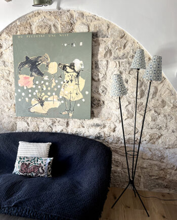 Lampadaire Fleurs Bleues